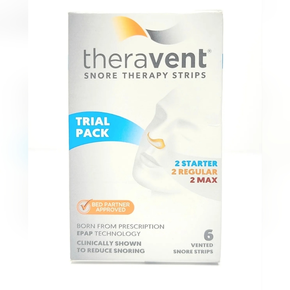 THERAVENT Snore Therapy Strips EPAP Trial Pack Vented Snore Strips NEW in BOX